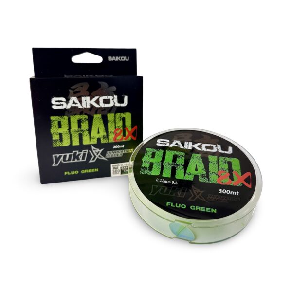 Hilo trenzado de 8 hebras Yuki Saikou Braid Fluo Green